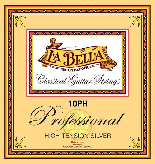 LA BELLA La Bella Professional 10PH | Muta di corde per chitarra classica, tensione alta 10PH