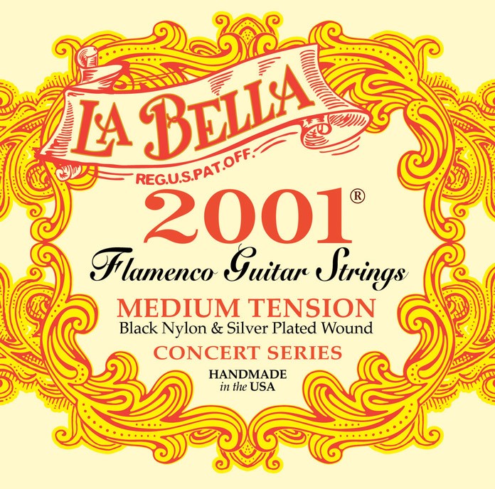 LA BELLA La Bella 2001 Flamenco | Muta di corde per chitarra classica flamenco 2001FLA-MED Tensione: Media
