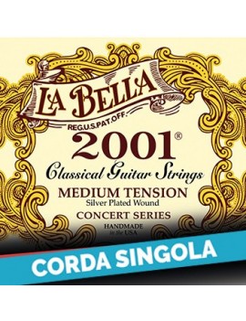 LA BELLA Corda singola La Bella per chitarra classica, modello 2001MED 2002M Scalatura: 0335