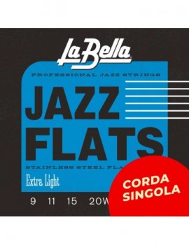 LA BELLA Corda singola La Bella per chitarra elettrica, modello 20PXL Jazz Flats 21PXL Scalatura: 009