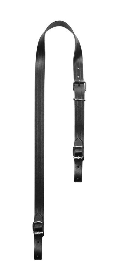 BOSTON Tracolle per fisarmonica 120 bassi, 109-114 x2,2cm, pelle, nera