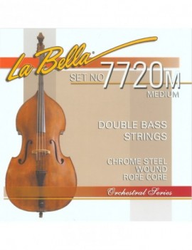 LA BELLA La Bella Double Bass Nickel Flat | Muta di corde per contrabbasso 7720M Tensione: Media