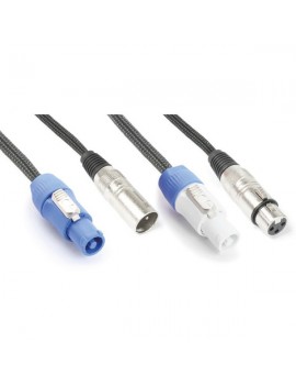 AG6716 - Audio Combi Cable Powercon B - XLR F / Powercon A - XLR M 10m