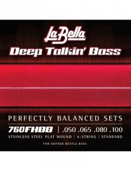 LA BELLA La Bella Deep Talkin' Bass | Muta di corde per basso Beatle Höfner® 760FHBB Scalatura: 050-065-080-100