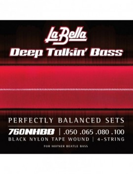LA BELLA La Bella Deep Talkin' Bass | Muta di corde per basso Beatle Höfner® 760NHBB Scalatura: 050-065-080-100