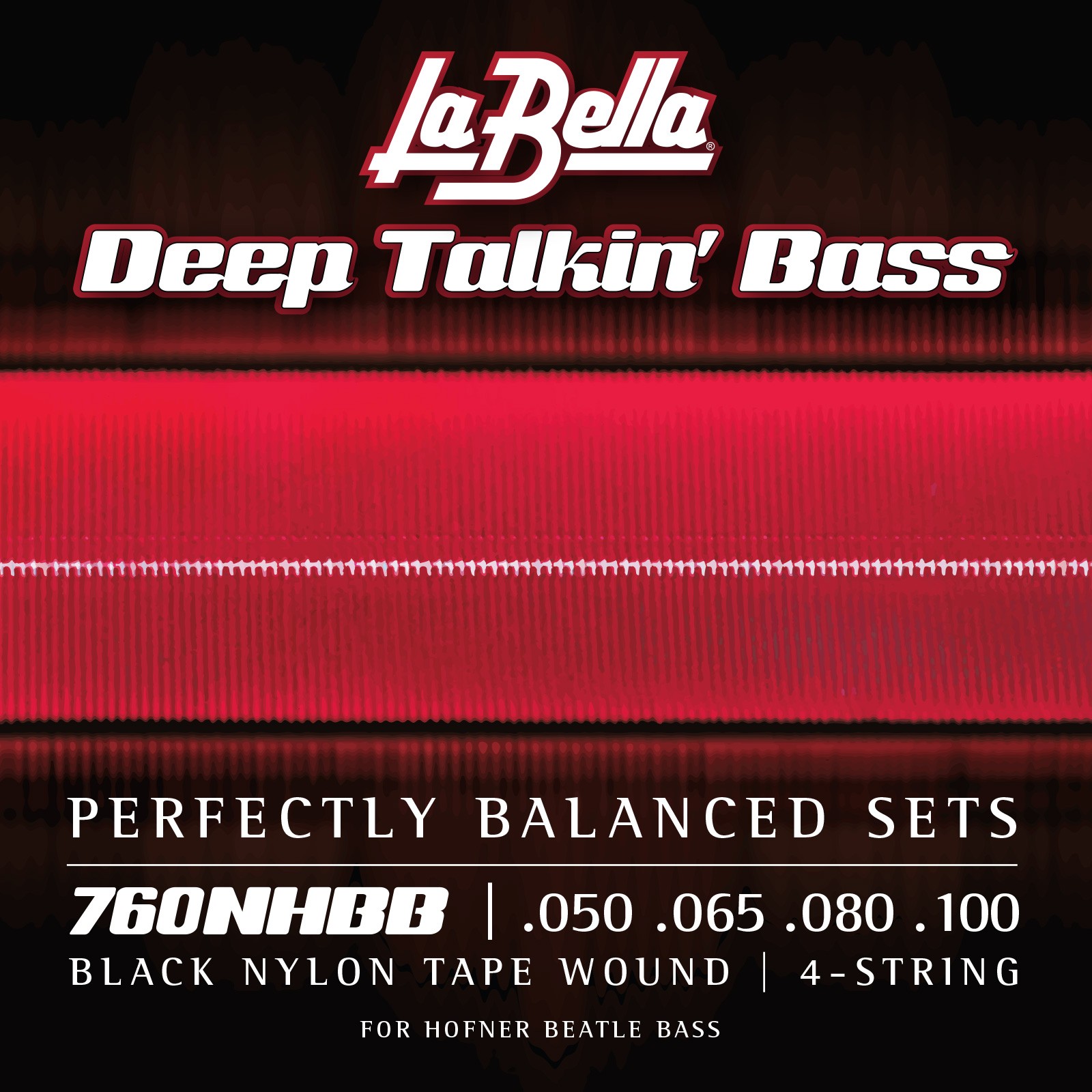 LA BELLA La Bella Deep Talkin' Bass | Muta di corde per basso Beatle Höfner® 760NHBB Scalatura: 050-065-080-100
