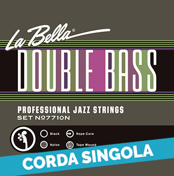 LA BELLA Corda singola La Bella per contrabbasso, modello 7710T Double Bass 7715T-C Scalatura: 7715T-C
