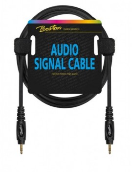 BOSTON Cavo audio, 1x jack M stereo 3.5mm - 1x jack M stereo 3.5mm, 0,30m, nero