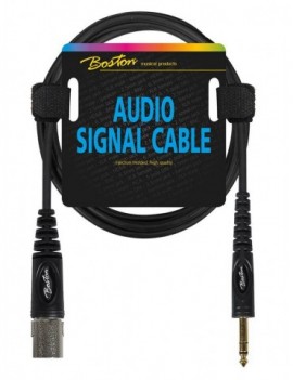 BOSTON Cavo audio, 1x XLR M - 1x jack M stereo 6.3mm, 0,75m, nero