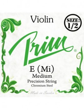 PRIM 1st E - Corda singola per violino 1/2, acciaio cromato