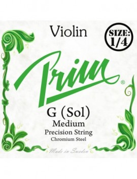 PRIM 4th G - Corda singola per violino 1/4, acciaio cromato