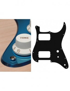 BOSTON Battipenna per chitarra elettrica ST, 2 strati, mirror blue, HH, 2 pot holes, toggle switch