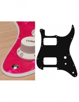 BOSTON Battipenna per chitarra elettrica ST, HH, 2 pot holes, toggle switch, 2 strati, pearl pink