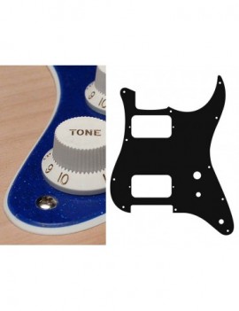 BOSTON Battipenna per chitarra elettrica ST, HH, 2 pot holes, toggle switch, 2 strati, sparkling blue