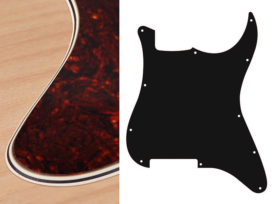BOSTON Battipenna per chitarra elettrica ST, no holes (only screw holes), 4 strati, tortoise intense