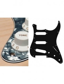BOSTON Battipenna per chitarra elettrica ST, standard, SSS, 3 pot holes, 3-5 switch, 4 strati, pearl black