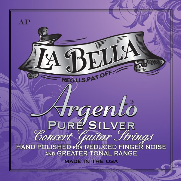 LA BELLA La Bella Argento Pure Silver Hand Polished AP | Muta di corde per chitarra classica AP