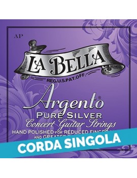 LA BELLA Corda singola La Bella per chitarra classica, modello AP Argento AP4 Scalatura: 027w