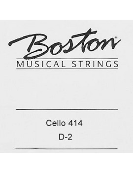 BOSTON Corda singola per violoncello 1/4, seconda corda RE in acciaio cromata