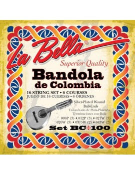 LA BELLA La Bella BC100 | Muta di corde per bandola de Colombia, 16 corde BC100