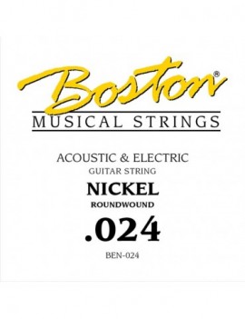 BOSTON .024 Corda singola per chitarra elettrica / acustica