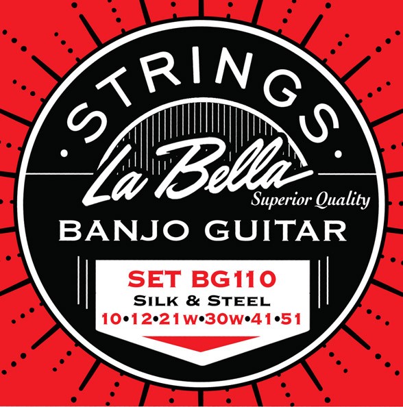 LA BELLA La Bella Banjo | Muta di corde per banjo 6 corde BG110-LE Estremità: Cappio