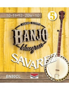 SAVAREZ Muta di corde per banjo 5 corde, bluegrass, tensione custom light