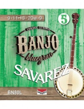 SAVAREZ Muta di corde per banjo 5 corde, bluegrass, tensione bassa