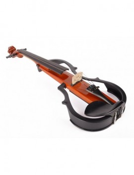 LEONARDO Violino 4/4 elettrificato, con spalliera, archetto, cuffie e astuccio