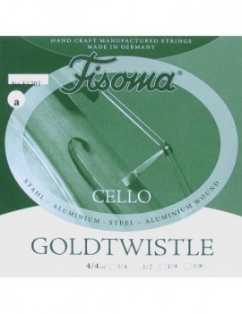 FISOMA 1st A - Corda singola per violoncello 4/4, acciaio, con pallino