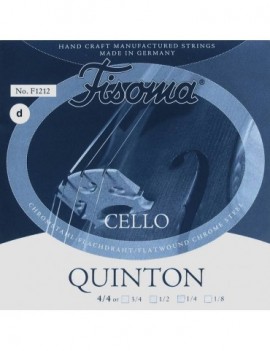 FISOMA 2nd D - Corda singola per violoncello 4/4, acciaio e acciao cromato