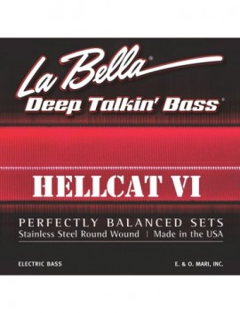 LA BELLA La Bella Deep Talkin' Bass | Muta di corde per chitarra Schecter® Hellcat VI HC6-N Materiale bassi:
