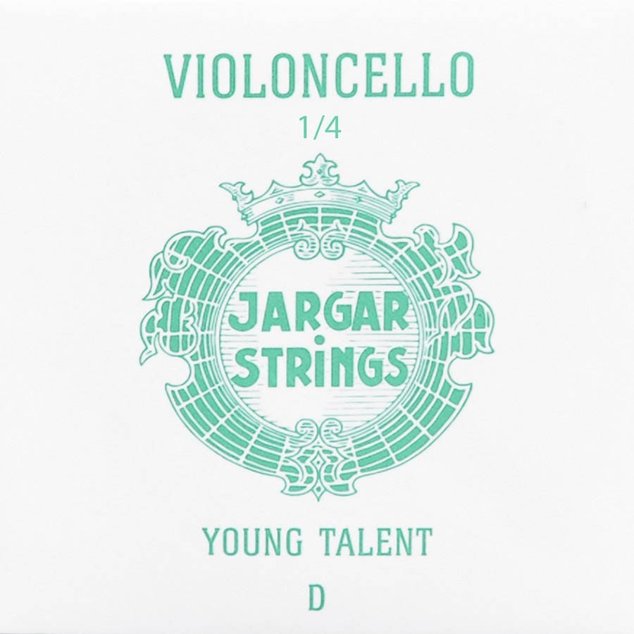 JARGAR 2nd D - Corda singola per violoncello 1/4, tensione media, flexi-metal