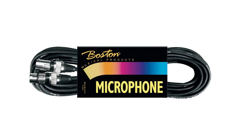 BOSTON Cavo microfonico, 1x XLR F 3 poli - 1x XLR M 3 poli, 1,00m, nero