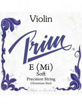 PRIM 1st E - Corda singola per violino 4/4, tensione bassa, acciaio cromato