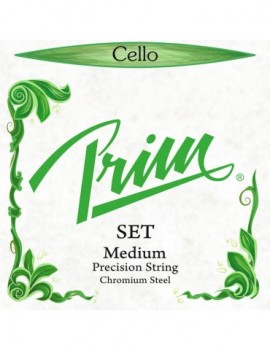 PRIM Muta di corde per violoncello 4/4, tensione media, acciaio cromato