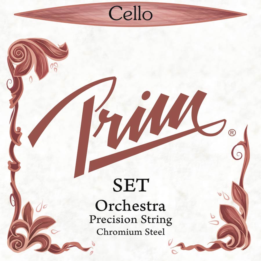 PRIM Muta di corde per violoncello 4/4, tensione alta, orchestra, acciaio cromato