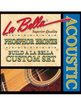 LA BELLA Corda singola La Bella per chitarra acustica, modello Phosphor Bronze PW028 Scalatura: 028w