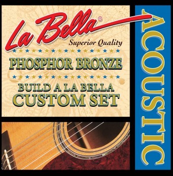 LA BELLA Corda singola La Bella per chitarra acustica, modello Phosphor Bronze PW028 Scalatura: 028w