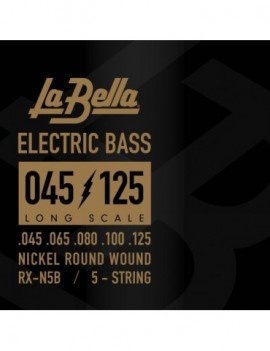 LA BELLA La Bella RX Nickel-Plated | Muta di corde per basso 5 corde RX-N5B Scalatura: 045-065-080-100-125