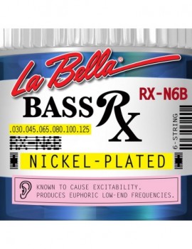 LA BELLA La Bella RX Nickel-Plated | Muta di corde per basso 6 corde RX-N6B Scalatura: 030-045-065-080-100-125