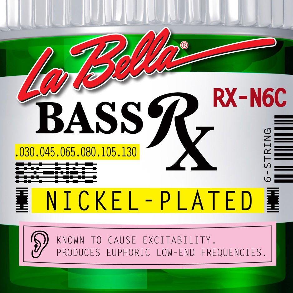 LA BELLA La Bella RX Nickel-Plated | Muta di corde per basso 6 corde RX-N6C Scalatura: 030-045-065-080-105-130