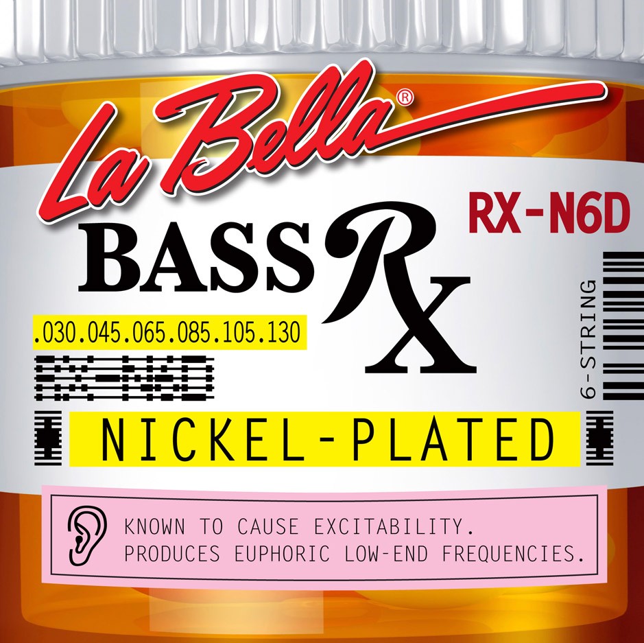LA BELLA La Bella RX Nickel-Plated | Muta di corde per basso 6 corde RX-N6D Scalatura: 030-045-065-085-105-130
