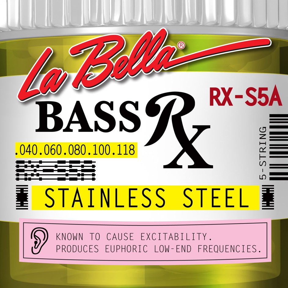 LA BELLA La Bella RX Stainless Steel | Muta di corde per basso 5 corde RX-S5A Scalatura: 040-060-080-100-118