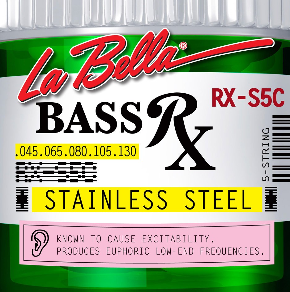 LA BELLA La Bella RX Stainless Steel | Muta di corde per basso 5 corde RX-S5C Scalatura: 045-065-080-105-130