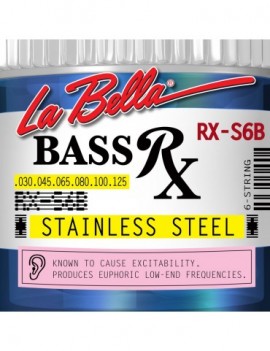 LA BELLA La Bella RX Stainless Steel | Muta di corde per basso 6 corde RX-S6B Scalatura: 030-045-065-080-100-125