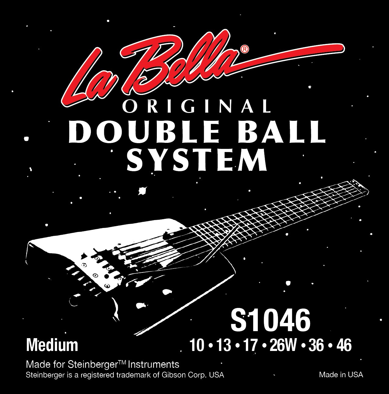 LA BELLA La Bella Double Ball System | Muta di corde per chitarra elettrica headless