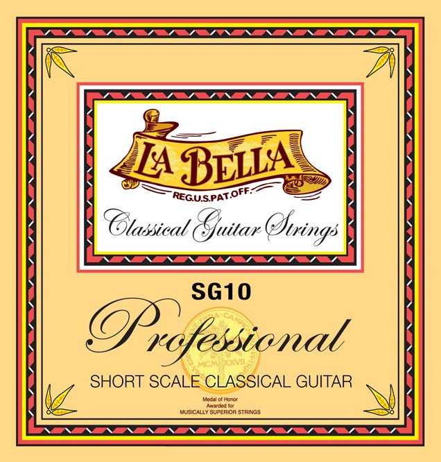 LA BELLA La Bella SG10 | Muta di corde per chitarra classica a scala corta (53 cm) SG10