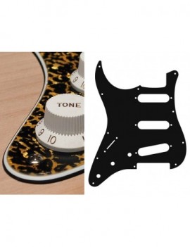 BOSTON Battipenna per chitarra elettrica ST, standard, SSS, 3 pot holes, 3-5 switch, lefthanded, 3 strati, tiger pearl