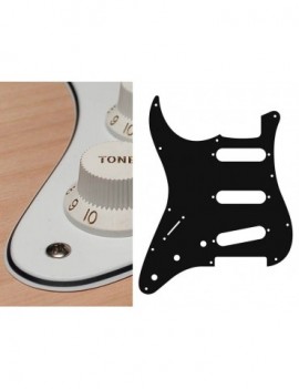 BOSTON Battipenna per chitarra elettrica ST, standard, SSS, 3 pot holes, 3-5 switch, lefthanded, 3 strati, white